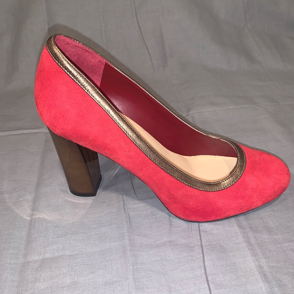 Cole Haan Edie Red High Party Block Pump Size 8B